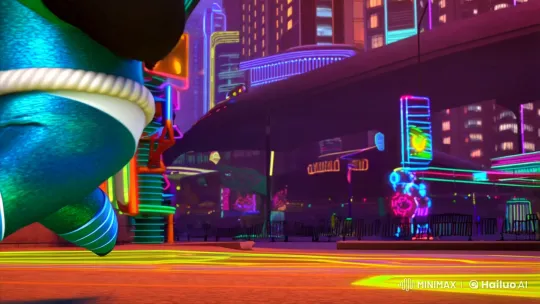 Panda Dancer Battles in Futuristic Metropolis Arena – AI Generated Video | Hailuo AI