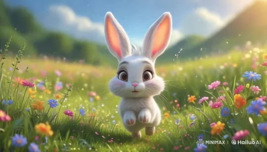 Ricky's Joyful Run Through a Colorful Meadow – AI Generated Video | Hailuo AI