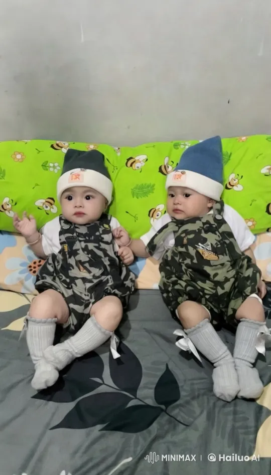 Babies Play Kungfu on Bed with Cartoon Bees – AI Generated Video | Hailuo AI
