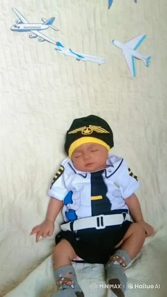 Baby Pilot Dances in Quilted Playset – AI Generated Video | Hailuo AI