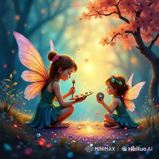 Magical Forest: Tiny People Create Sparkling Heart – AI Generated Video | Hailuo AI