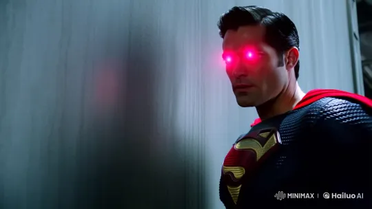 Superman's Laser Vision Slices Through Metal Wall – AI Generated Video | Hailuo AI