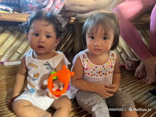 Toddlers Play with Innocence in Bamboo Room – AI Generated Video | Hailuo AI