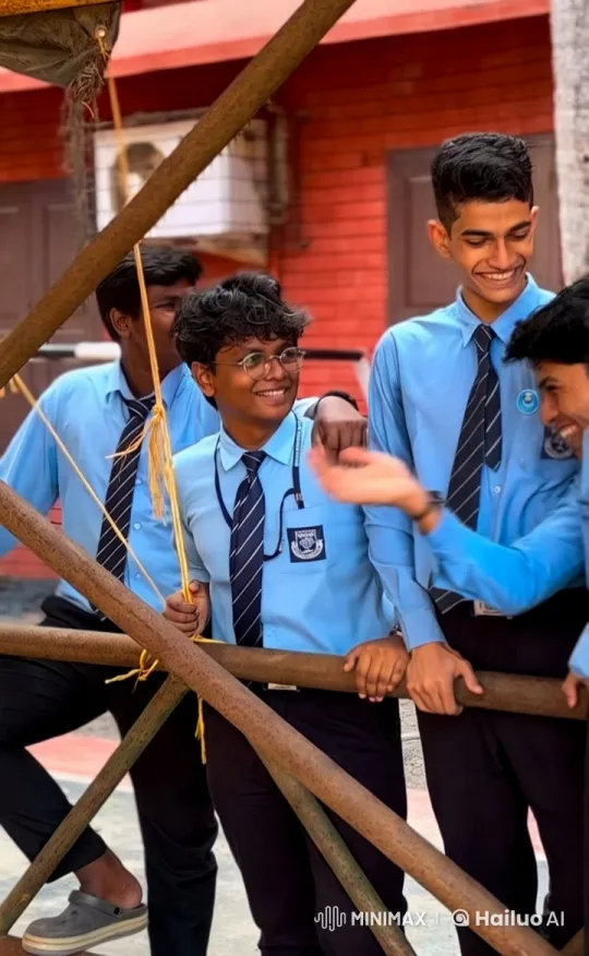 Students Laughing Around Playground Structure – AI Generated Video | Hailuo AI