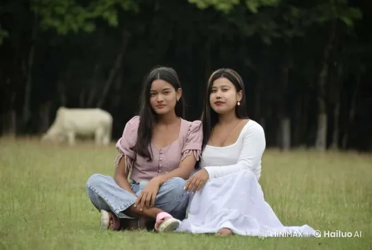 Serene Nature Setting for Intimate Women's Embrace – AI Generated Video | Hailuo AI