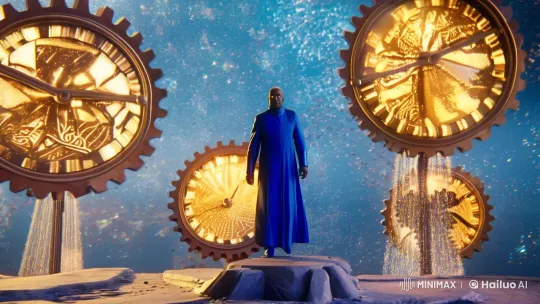 Cosmic Timekeeper at the Edge of Eternity – AI Generated Video | Hailuo AI