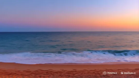 Sunset Beach Panorama with Dramatic Zoom-In – AI Generated Video | Hailuo AI