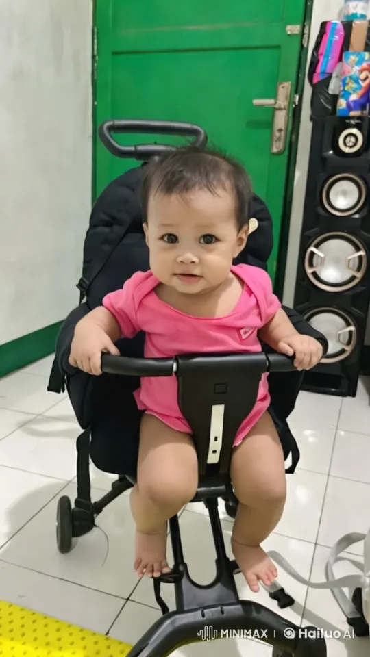 Baby Dancing Playfully in Bright Pink Outfit – AI Generated Video | Hailuo AI