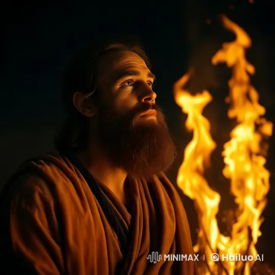 Moses Encounter with the Burning Bush – AI Generated Video | Hailuo AI
