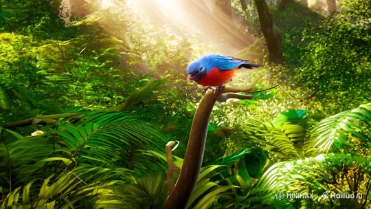 Bird's Graceful Singing in Enchanted Forest – AI Generated Video | Hailuo AI