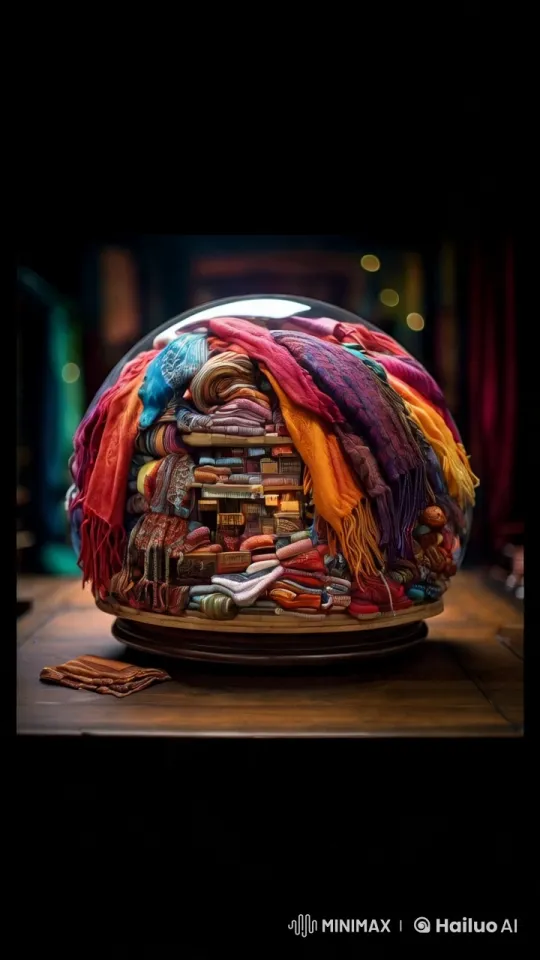 Miniature Shawl Shop in a Giant Scarf World – AI Generated Video | Hailuo AI