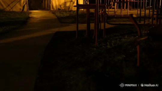 Abandoned Park at Night: 1970s Eerie Atmosphere – AI Generated Video | Hailuo AI