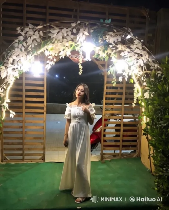 Graceful Dancer in Elegant Arch Setting – AI Generated Video | Hailuo AI