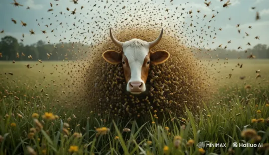 Rescued Cow Receives Care in Safe Enclosure – AI Generated Video | Hailuo AI