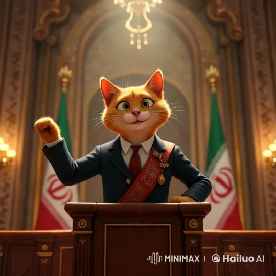 Animated Cat Celebrates Presidential Victory – AI Generated Video | Hailuo AI