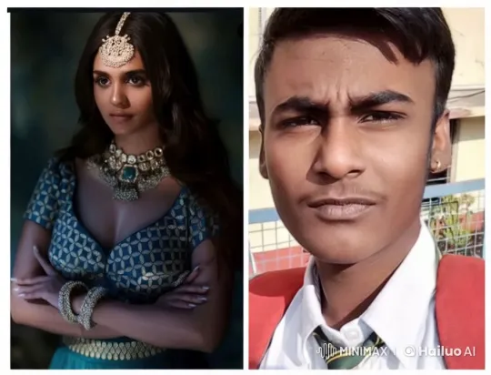 Traditional Woman and Young Man Share Intimate Kiss – AI Generated Video | Hailuo AI