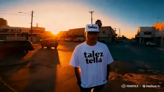 360-degree Panorama of a Man in LA Ghetto at Sunset – AI Generated Video | Hailuo AI