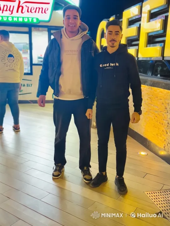 Nighttime Fight Outside Krispy Kreme Shop – AI Generated Video | Hailuo AI