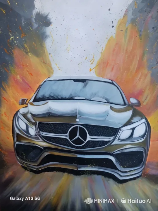 Mercedes-Benz Car Emerges from Fiery Explosion – AI Generated Video | Hailuo AI