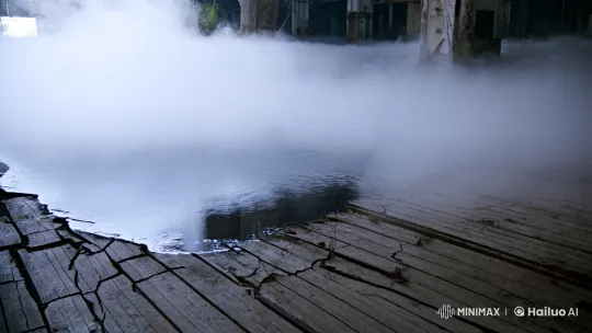 Deadly Cyborg Emerges in Haunting Warehouse Scene – AI Generated Video | Hailuo AI