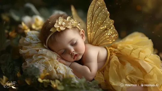Fairy Baby and Aproned Cat in Enchanted Garden – AI Generated Video | Hailuo AI