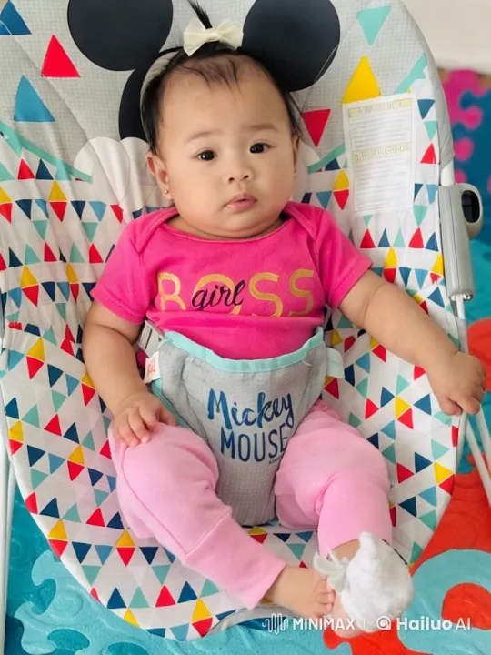 Baby Girl's Colorful Outfit and Playful Dance Moves – AI Generated Video | Hailuo AI