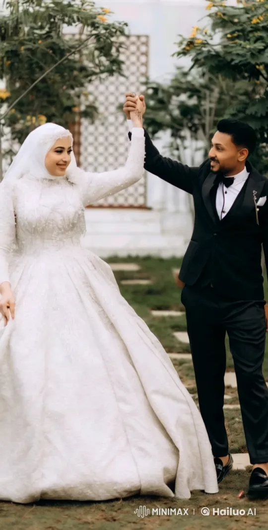 Wedding Attire Kung Fu Combat in Garden Setting – AI Generated Video | Hailuo AI
