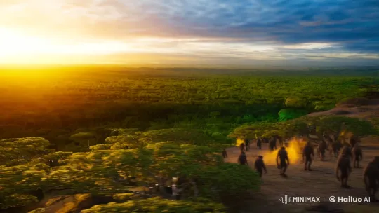 Human Evolution: From Dawn of Mankind to Village Life – AI Generated Video | Hailuo AI