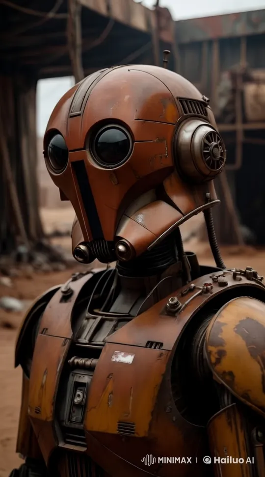 Post-Apocalyptic Robot Amidst Ruins: A Study in Contrast – AI Generated Video | Hailuo AI