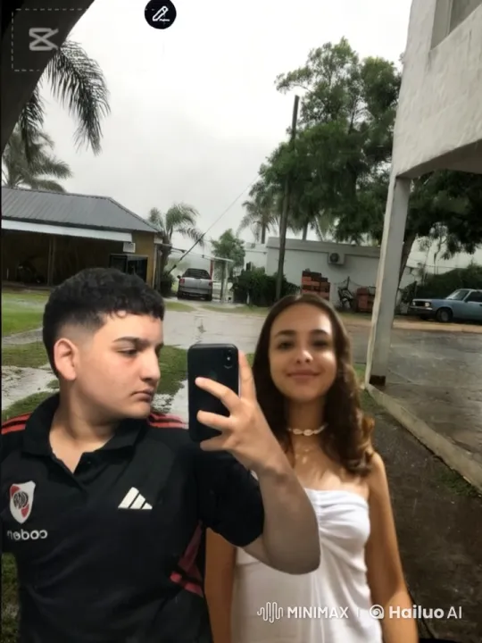 Couple Takes Selfie, Shares Intimate Moment in Outdoor Setting – AI Generated Video | Hailuo AI