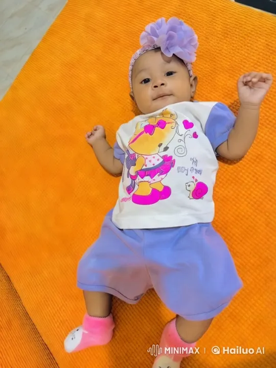 Baby's Playful Kungfu Moves on Orange Mat – AI Generated Video | Hailuo AI
