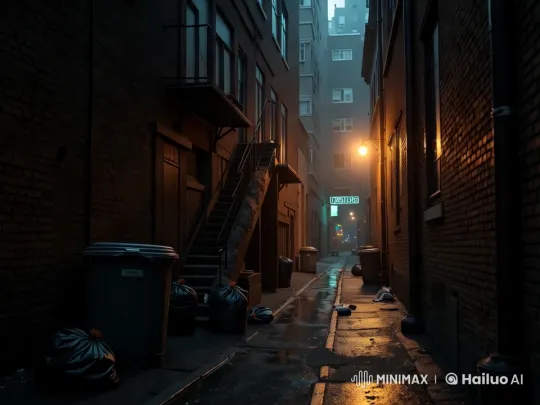 Dreary Alley with Rainy, Eerie Atmosphere – AI Generated Video | Hailuo AI