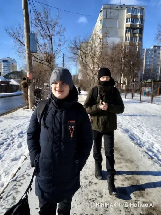 Patriotic Individuals Salute and Kiss in Snowy Setting – AI Generated Video | Hailuo AI