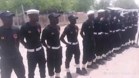 Disciplined Formation of Uniformed Individuals – AI Generated Video | Hailuo AI