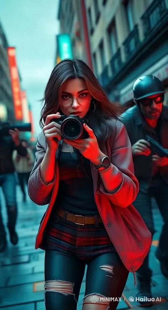 Woman Fends Off Zombie Attack in Bustling City Street – AI Generated Video | Hailuo AI