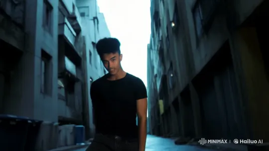 Young Man Blends Martial Arts and Dance in Alley – AI Generated Video | Hailuo AI