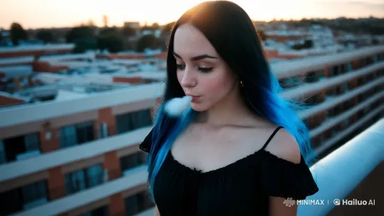 Dawn Serenity: Woman in Solitude on Apartment Rooftop – AI Generated Video | Hailuo AI