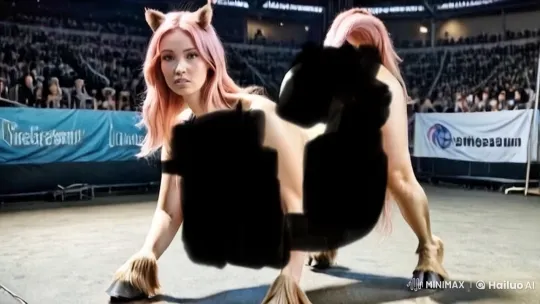 Cosplay Performance: Woman with Horse-Like Costume – AI Generated Video | Hailuo AI