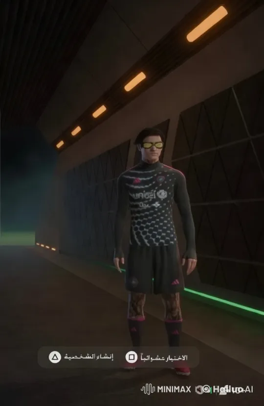 Futuristic Aesthetic: Person Smokes in Stylish Corridor – AI Generated Video | Hailuo AI