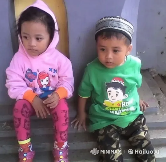 Children Perform Playful Kungfu on Concrete Steps – AI Generated Video | Hailuo AI