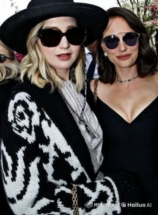 Celebrity Lesbian Kiss: Jennifer Lawrence and Natalie Portman – AI Generated Video | Hailuo AI