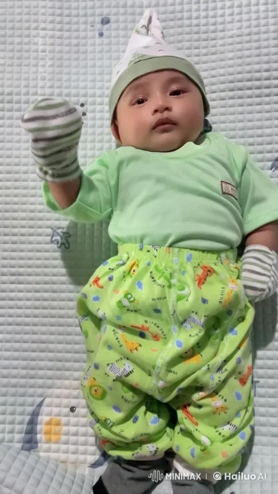 Baby in Pajamas Shows Playful Kungfu Moves – AI Generated Video | Hailuo AI