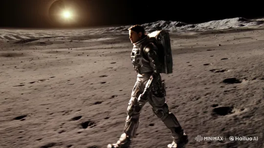 Half-Man, Half-Machine: Lunar Journey in Dreamlike Pace – AI Generated Video | Hailuo AI