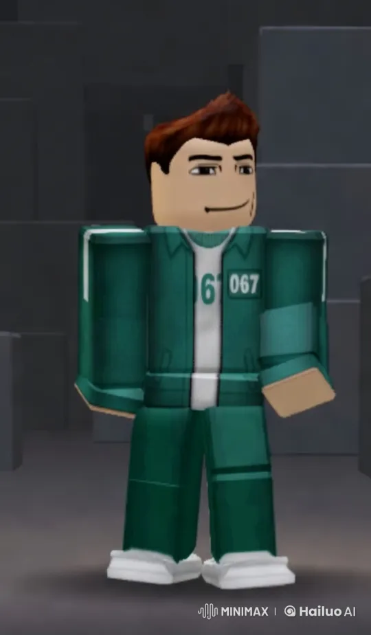 Roblox Character in Minimalist Geometric Setting – AI Generated Video | Hailuo AI