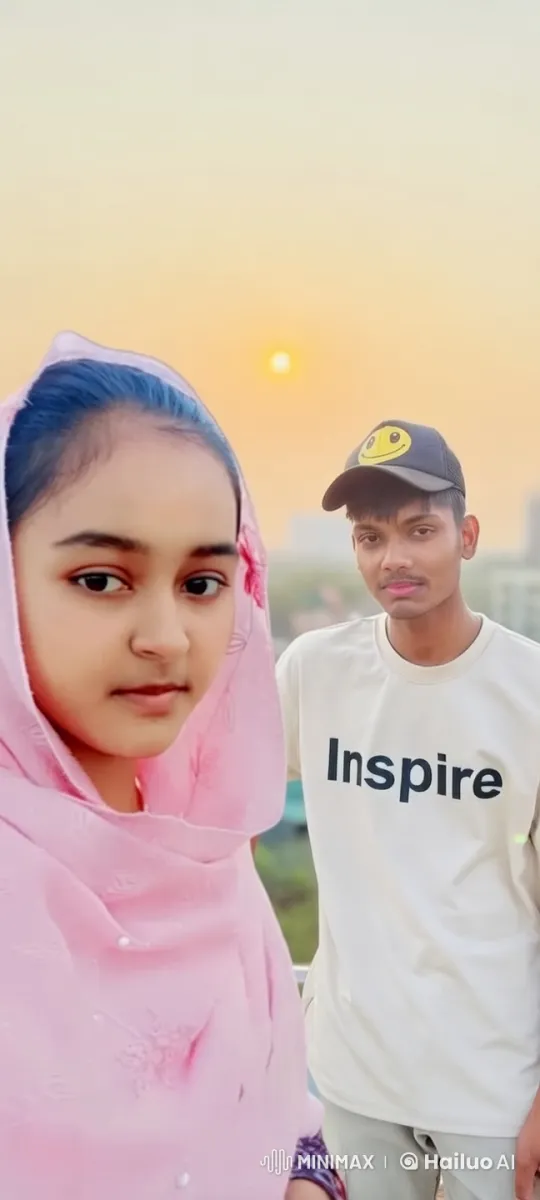 Serene Sunset: Two Individuals Embodying Calm and Inspiration – AI Generated Video | Hailuo AI