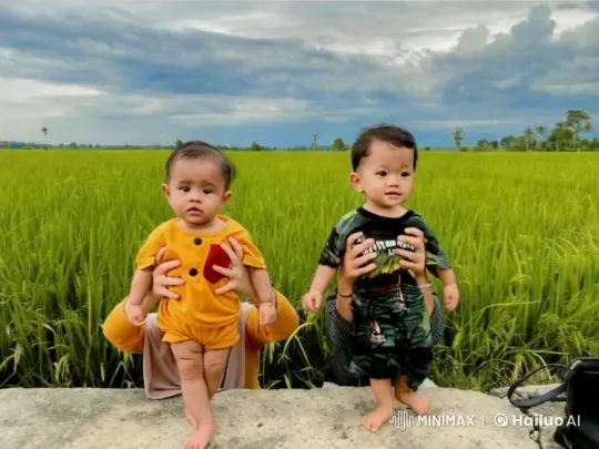 Children's Playful Kungfu on Lush Green Field – AI Generated Video | Hailuo AI