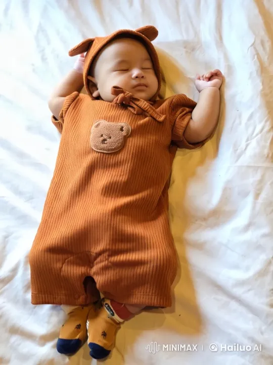 Baby Dances Adorably in Orange Bear Outfit – AI Generated Video | Hailuo AI