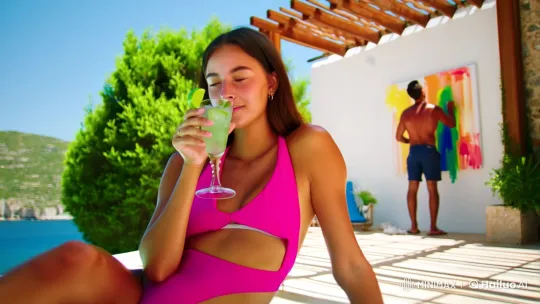 Mediterranean Serenity: Couple's Intimate Afternoon – AI Generated Video | Hailuo AI