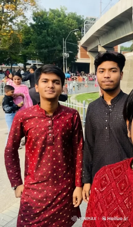 Young Men Embrace in Public, Displaying Affection – AI Generated Video | Hailuo AI