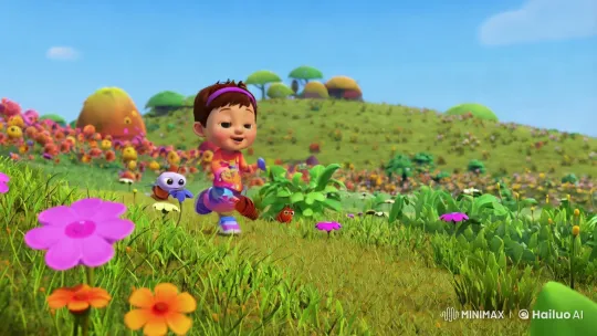 Vibrant Child in a Sunlit Meadow Animation – AI Generated Video | Hailuo AI